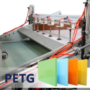 Gia công dán mặt PETG trên mọi chất liệu cốt bằng keo PUR
